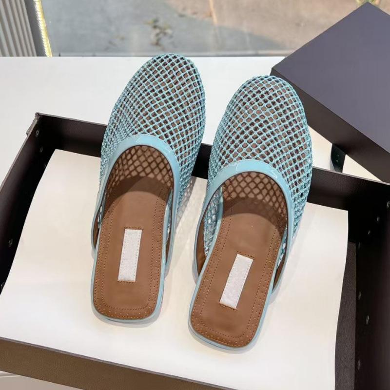 

Semi-new women s thick and breathable shoes outer wear and temperament bag head mesh semi-cool slippers 39