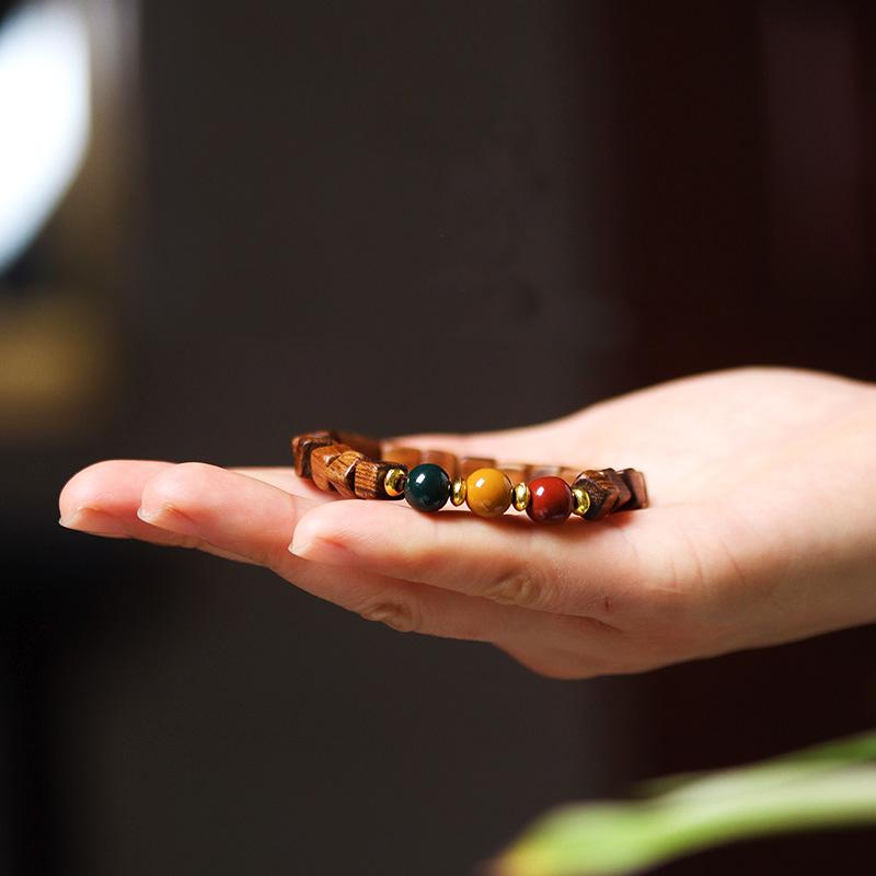 Top Grade Natural Fragrance Bracelet Lightweight Attractive Jewellery Met Kralen Smooth Design Modern Wooden Bead Bracelet
