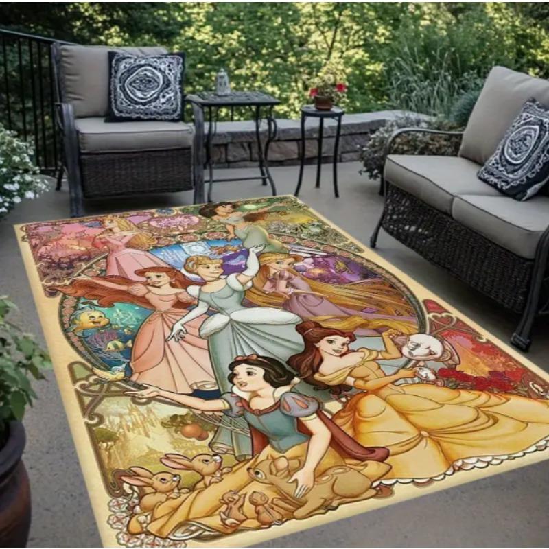 Disney Princess Portrait Carpet Living Room Bathroom Bedroom Area Rug Casual Play Mat Bath Door Mat Floor Pad Game Mat