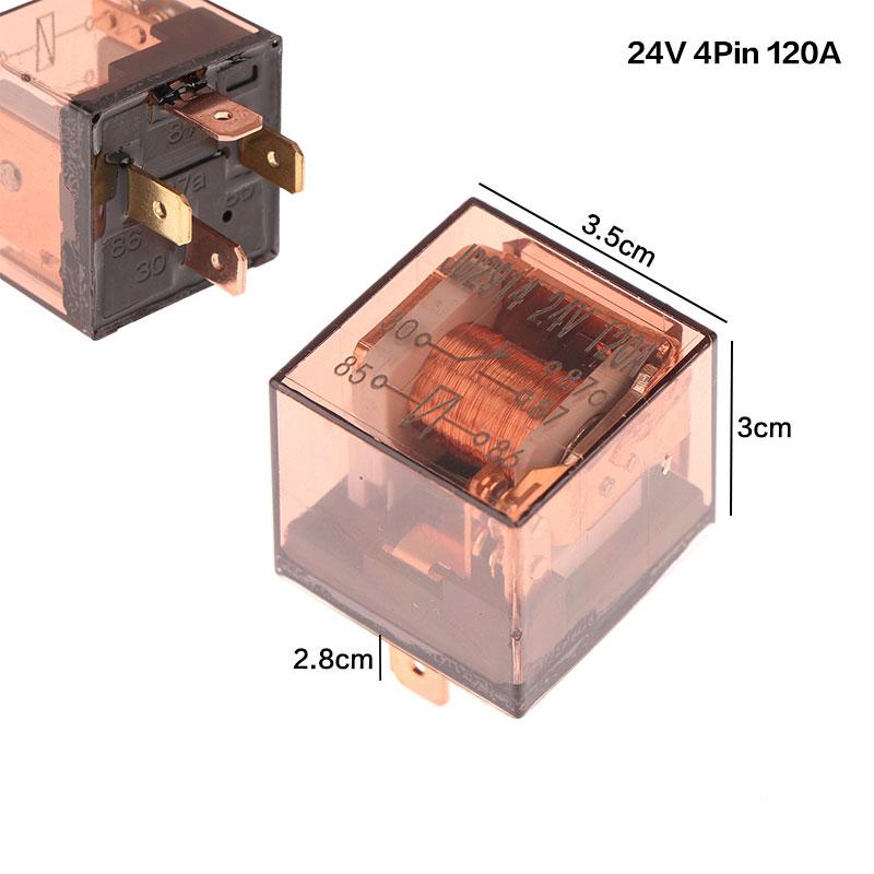 DC 12V 24V Waterproof Automotive Relay 4Pin 5Pin SPDT Car Control Device Relays 40A 60A 120A Car Relays High Capacity Switching