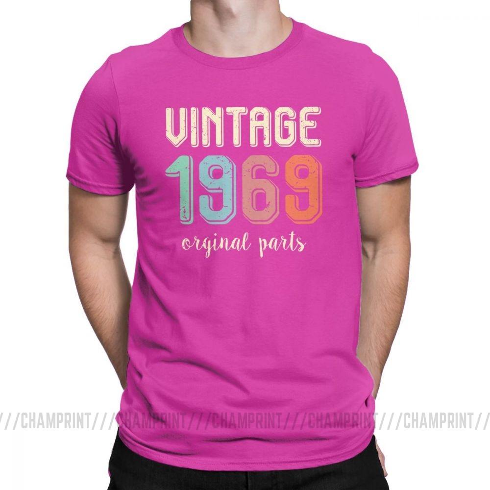 Vintage Retro 1969 50 Years Old 50Th Birthday Gift T Shirt T Shirt For Male Round