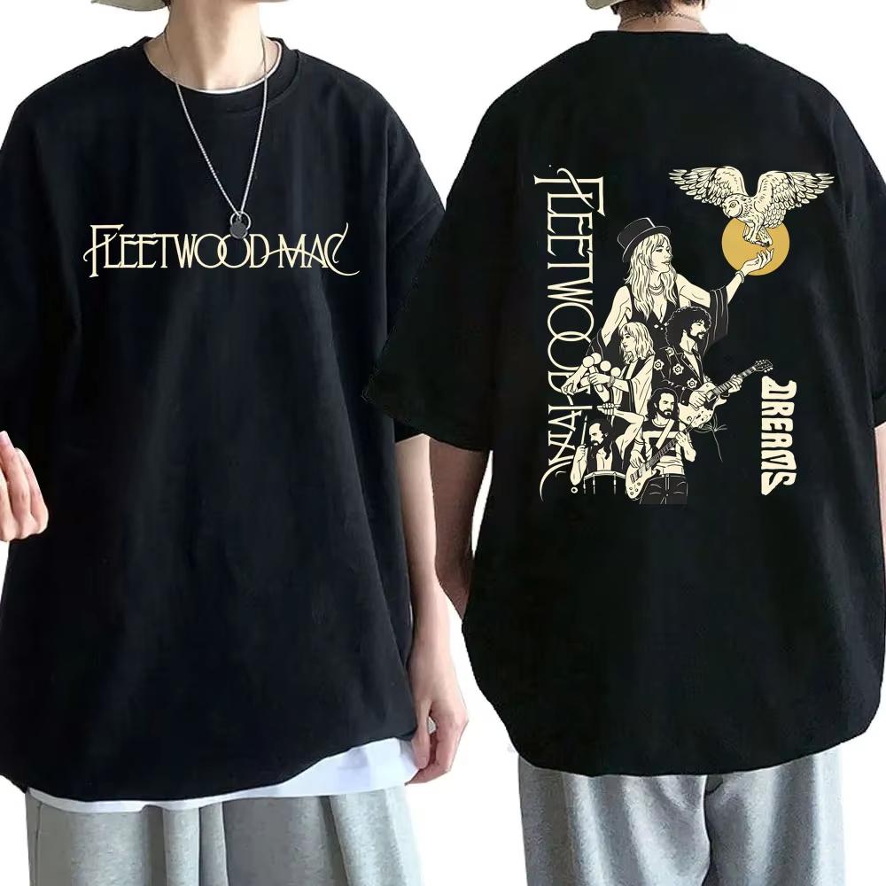 Rock Band Fleetwood Mac Rumours Dreams Graphic T Shirts Stevie Nicks Tshirt Unisexs Unisex Casual Short Sleeve Tees Streetwear