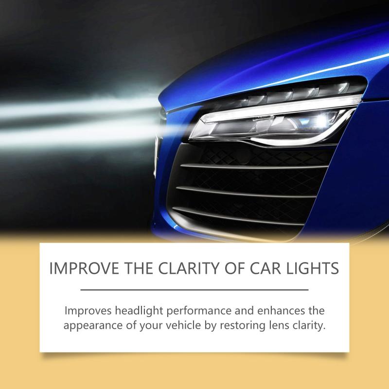 Auto Headlight Lens Restorer Grade Polish Eliminates Yellowing and Wear Enhances Safety
