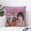 English Singer Brat Square Pillow Case Charli Xcx Cushion Cover Custom Zipper Decor Throw Pillow Case Cover for Home 4040cm