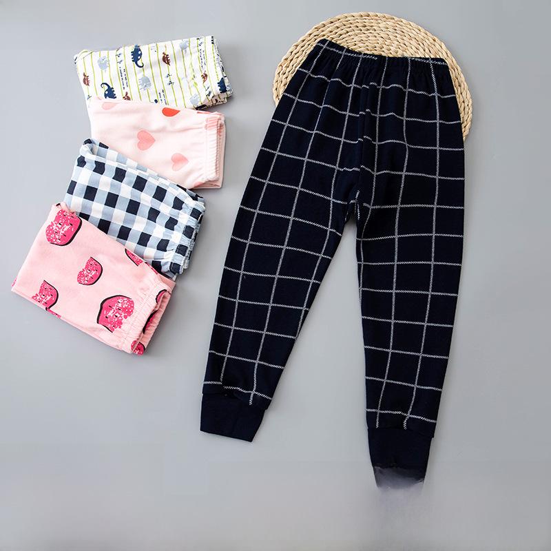 Dziecięca bawełniana piżama Jednokolorowe spodnie jesienne dla chłopców i dziewcząt