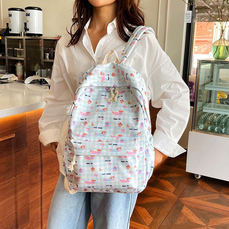 Backpack Female College Student Small Fresh Floral Schoolbag Junior High School Student Schoolbag Gentle Backpack