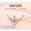 Women Fashion Sweet Angel Wing Zircon Pendant Simple Clavicle Necklace