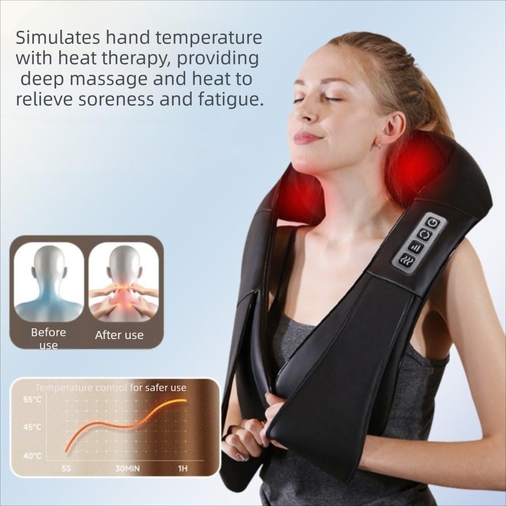 Multifunctional Electric Neck Massager Deep Kneading Shoulder Massager Full Body Massage