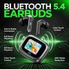 Wireless Bluetooth Headset 5.4 Touch Screen, Noise Cancelling for Commuting & Workouts