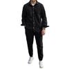 Fleece Pajama Set For Men 2 Piece Cozy Long Sleeve Shirt And Jogger Pants Winter Warm  Outfits Casual