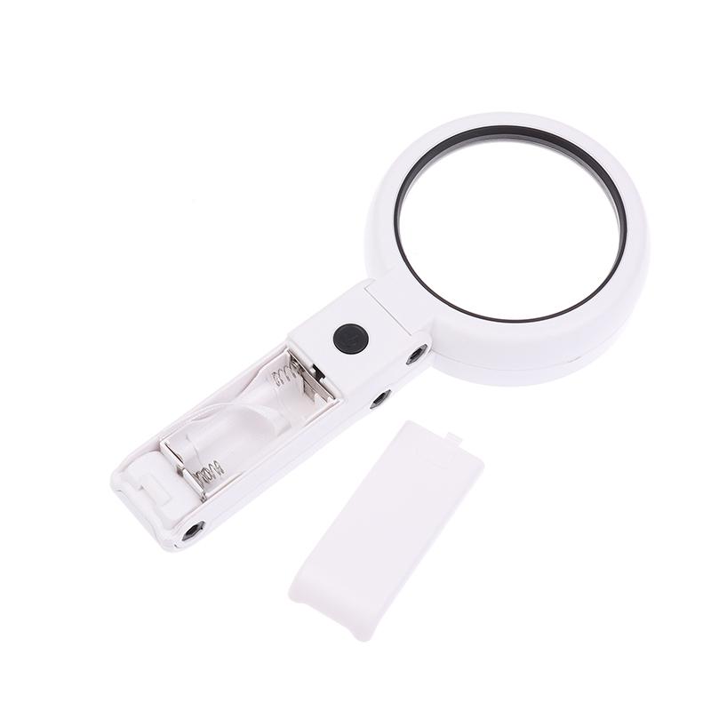 11X 5X Portable Magnifier With 8 Led Light Foldable Handheld Desktop Magnifier For Reading Newspapers Magnifier Repair Tool