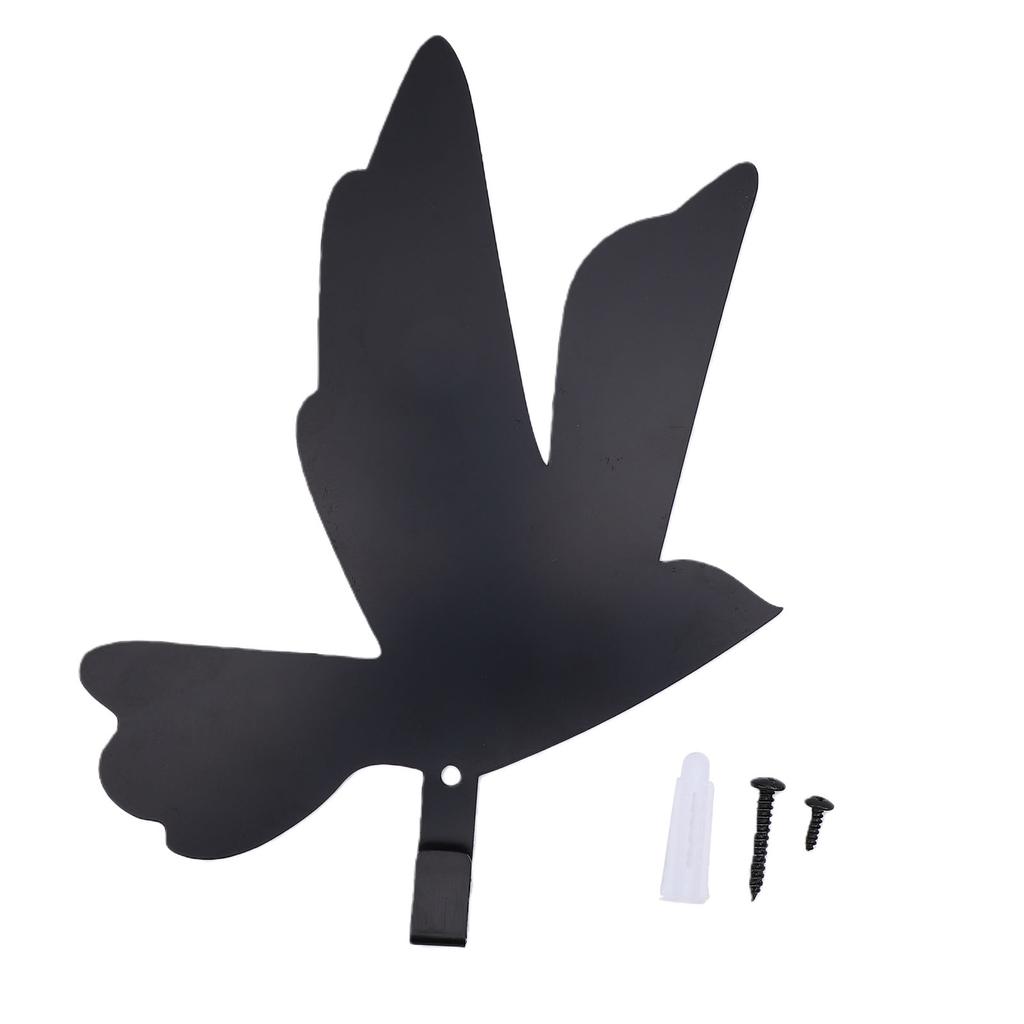 Flying Bird Wall Hook Iron Metal Modern Key Holder Hanger Coat Hook Wall Decor for Entryway Bags Hats Towels Black