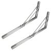 2pcs Stainless Steel Folding Brackets Heavy Duty Support For Shelf Storage Wall Board Mounting Bracket Desk Microwave Oven Use