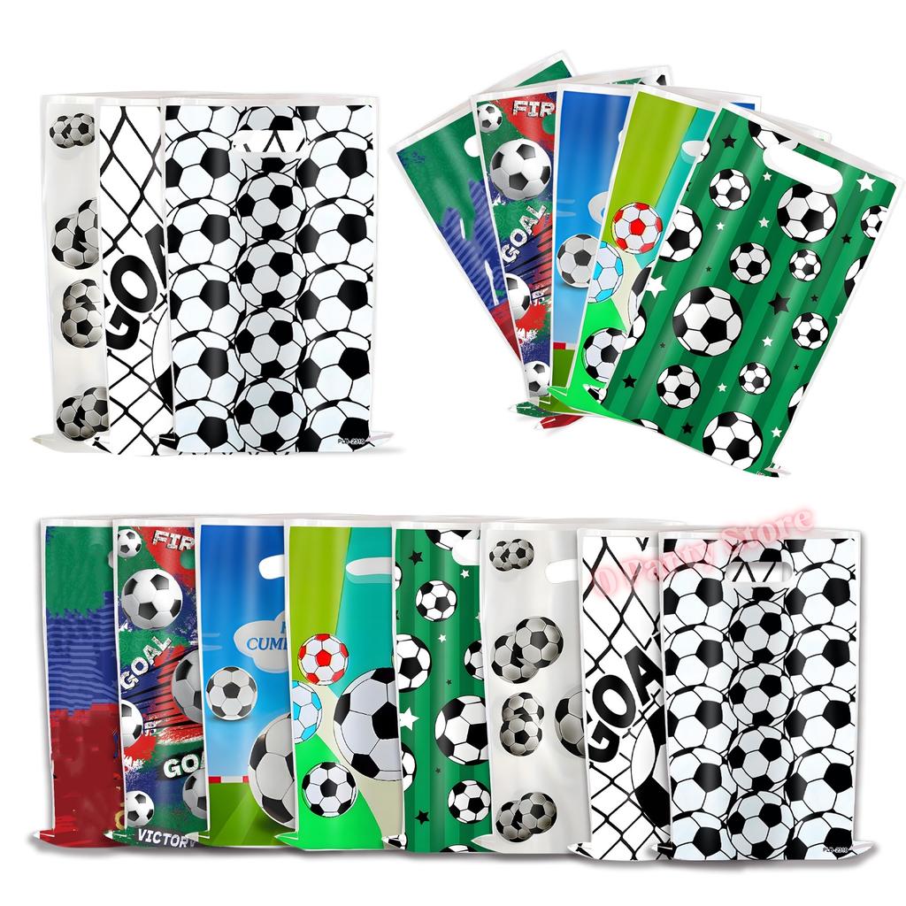 Football Party Gift Bags Soccer Candy Packaging Bag Handbag Kids Boys Soccer Birthday Party Decor Football Match Party Supplies