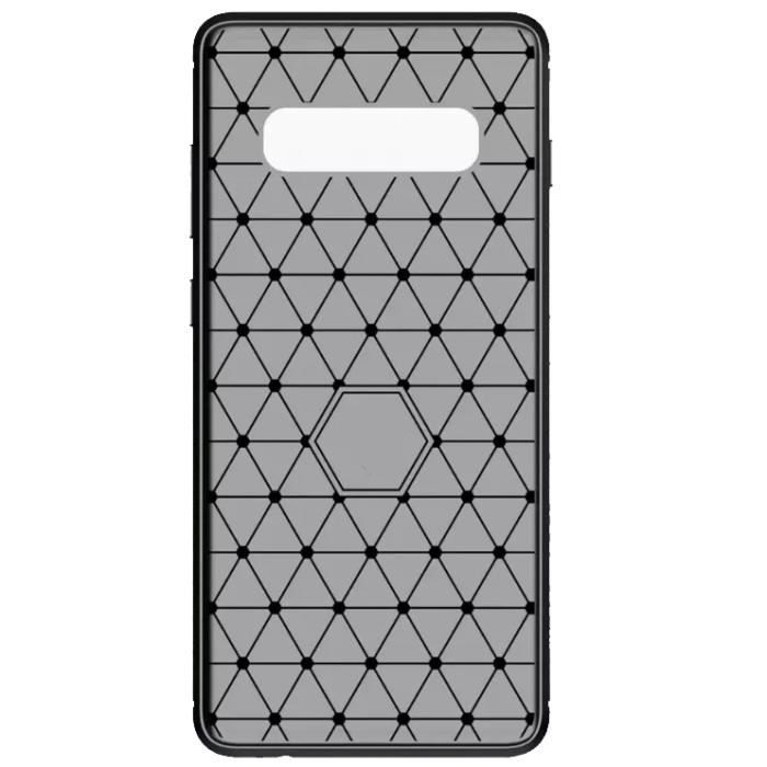 SDTEK Case for Samsung Galaxy S10+ Plus [Carbon TPU] Case Cover