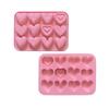 Silicone 12 Consecutive 6 Heart Shaped Chocolate Baking Mold Valentine's Day Candy Jelly DIY Cookie Cake Baking Tool