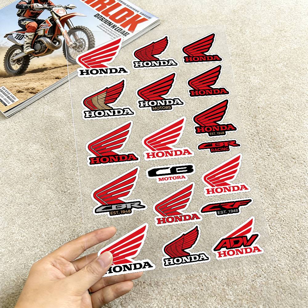 FOR HONDA HRC H WING Waterproof Reflective Motorbike Stickers Easy Peel Removable Decals for Motorcycle Car TP6