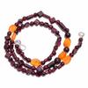 Natural Mozambique Garnet Carnelian Gemstone Beads Necklace 4-9 Mm 18" UB-7878 UB-7878