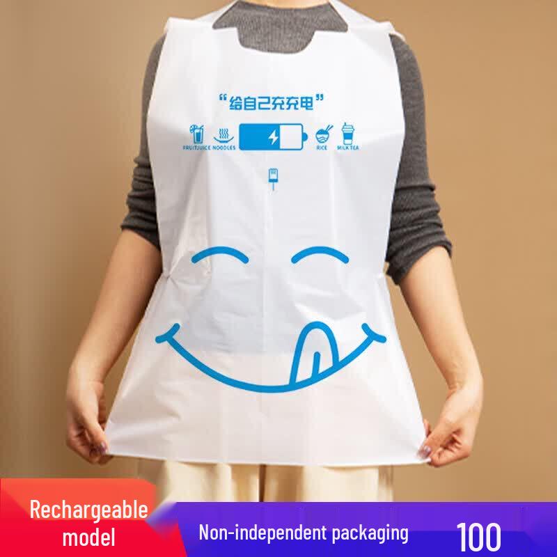 Jiaqili Disposable Waterproof Plastic Aprons, 100 Count