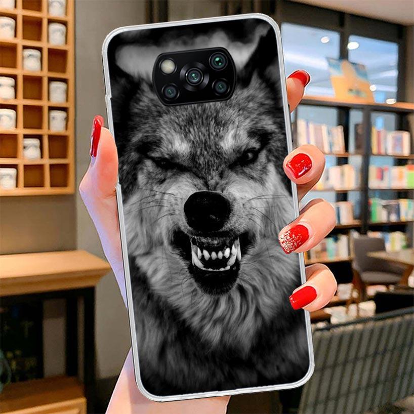 Angry Animal Wolf Fierce Cover Phone Case For Xiaomi Poco F7 Ultra X7 X6 X5 Pro M7 Redmi 15C 15 13C 13 12C 12 10C 10 9A 9C 9T 9