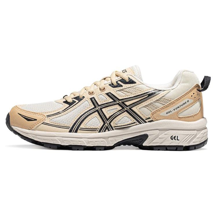 Asics Gel-Venture 6 Breathable Traction Durable Low-Top Casual Running Shoes Women Sneaker White Beige 1012B359-105