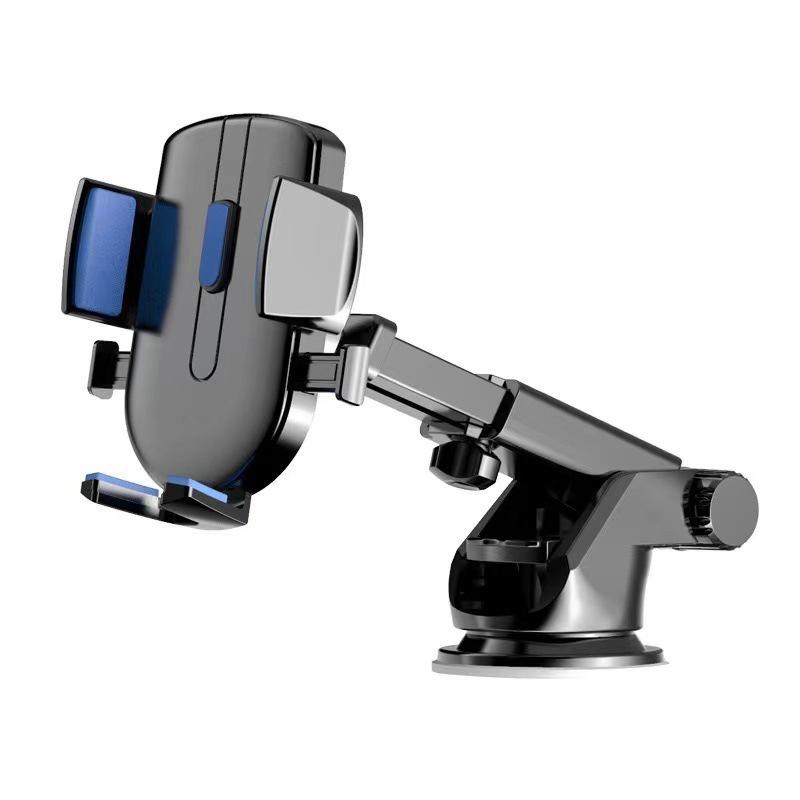 360° Rotating Silicone Suction Cup Car Phone Mount with Telescopic Rod