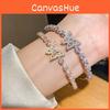 Fashion Butterfly Jewelry Bracelet With Zircon Stones For Elegant Women