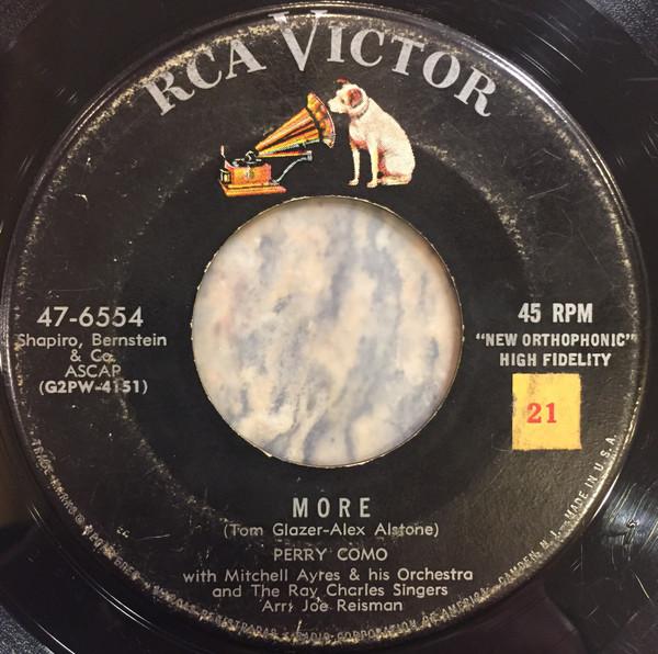 7inch Record PERRY COMO, MITCHELL AYRES & HIS OR - More 476554 RCA Victor 1956 US Pop Used