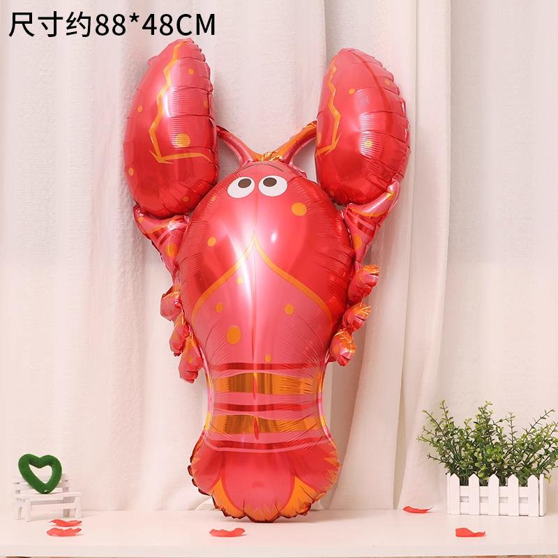 Ocean Animal Balloons, Baby Birthday Party Arrangement, Children'S Birthday Cartoon Living Room Print Special Shape