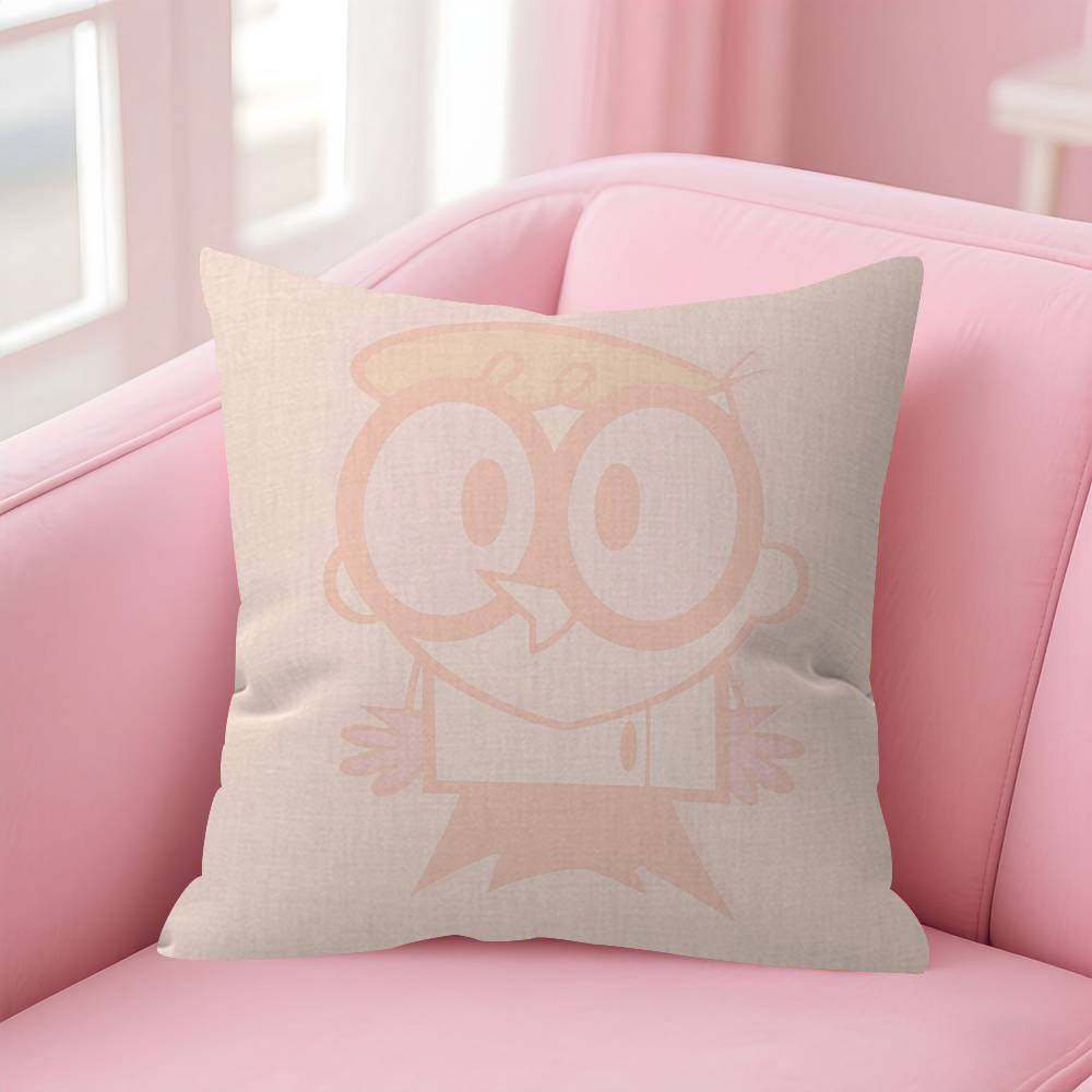 Cartoon DDexters LLaboratory Cushion Cover Decorative Pillow Sofa Home Decor Case Pillow Cases