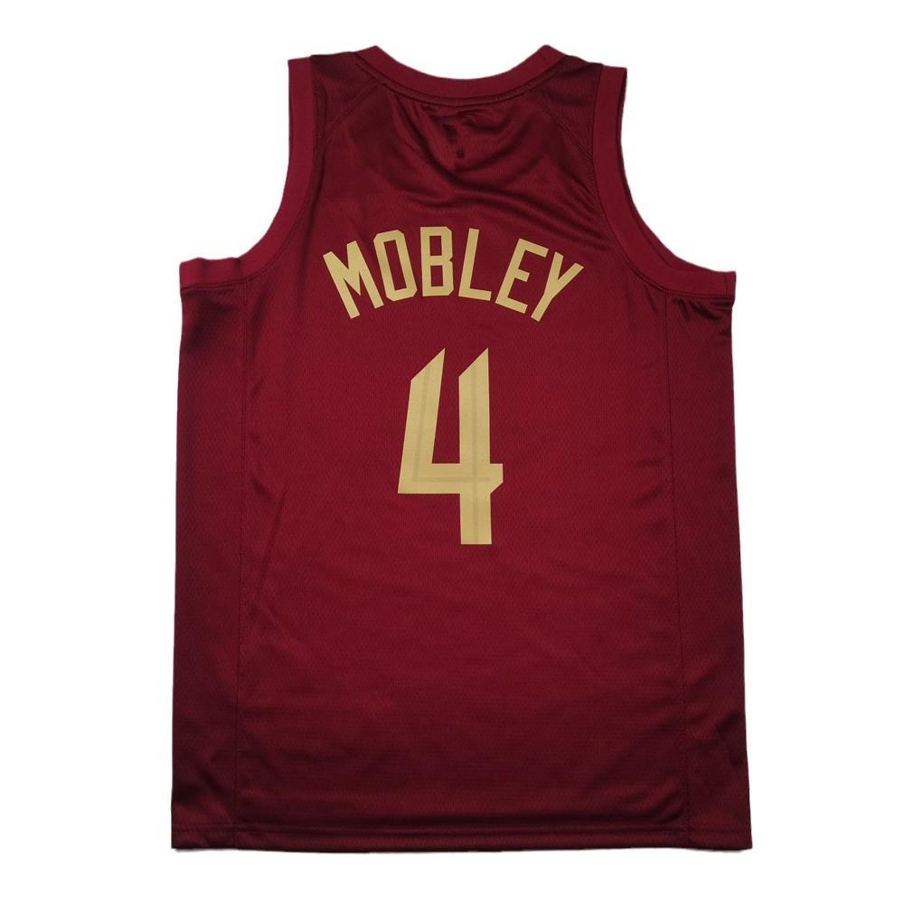 Cavaliers Basketball Jersey: Red #45 Mitchell, #10 Garland, #4 Mobley, Heat-Pressed James, Irving, Allen Edition
