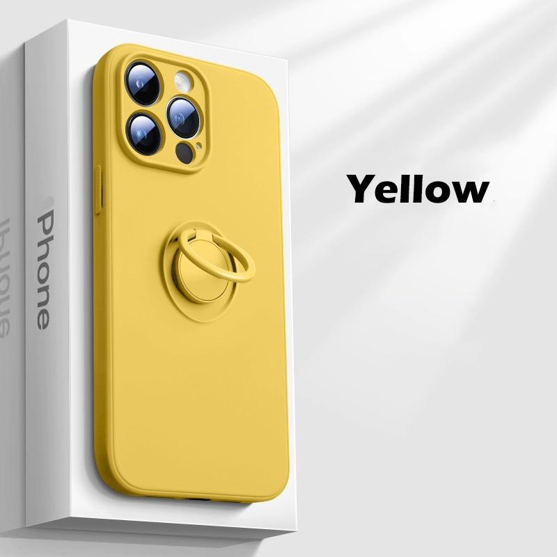 

Роскошный чехол-держатель с магнитным кольцом из жидкого силикона для iPhone 15 14 13 12 Mini 11 Pro Max X XR XS Max SE 2 7 8 Plus, чехол на шнурок For iPhone 13 Mini