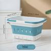 Foldable Collapsible Handled Laundry Basket Ellipse Oval Tub- Portable Washing Tub Space Saving Laundry Containers