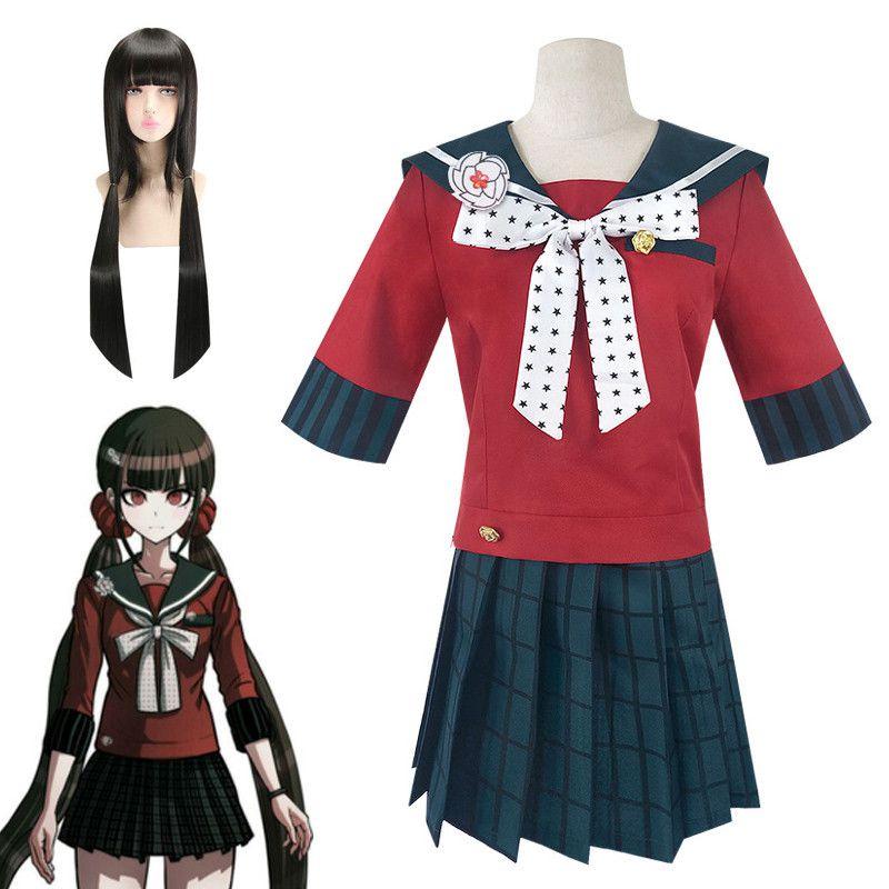 Authentic Danganronpa Harukawa Maki School Uniform Cosplay Costume Jacket Skirt Set Outfit For Women