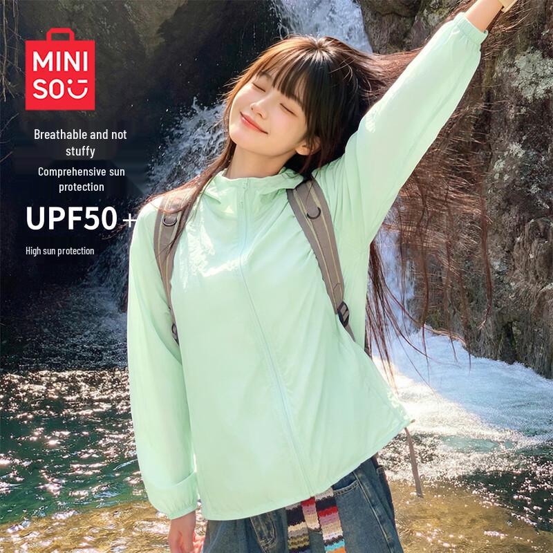 MINISO Women s Lightweight Hooded UV Protection Sun Jacket M