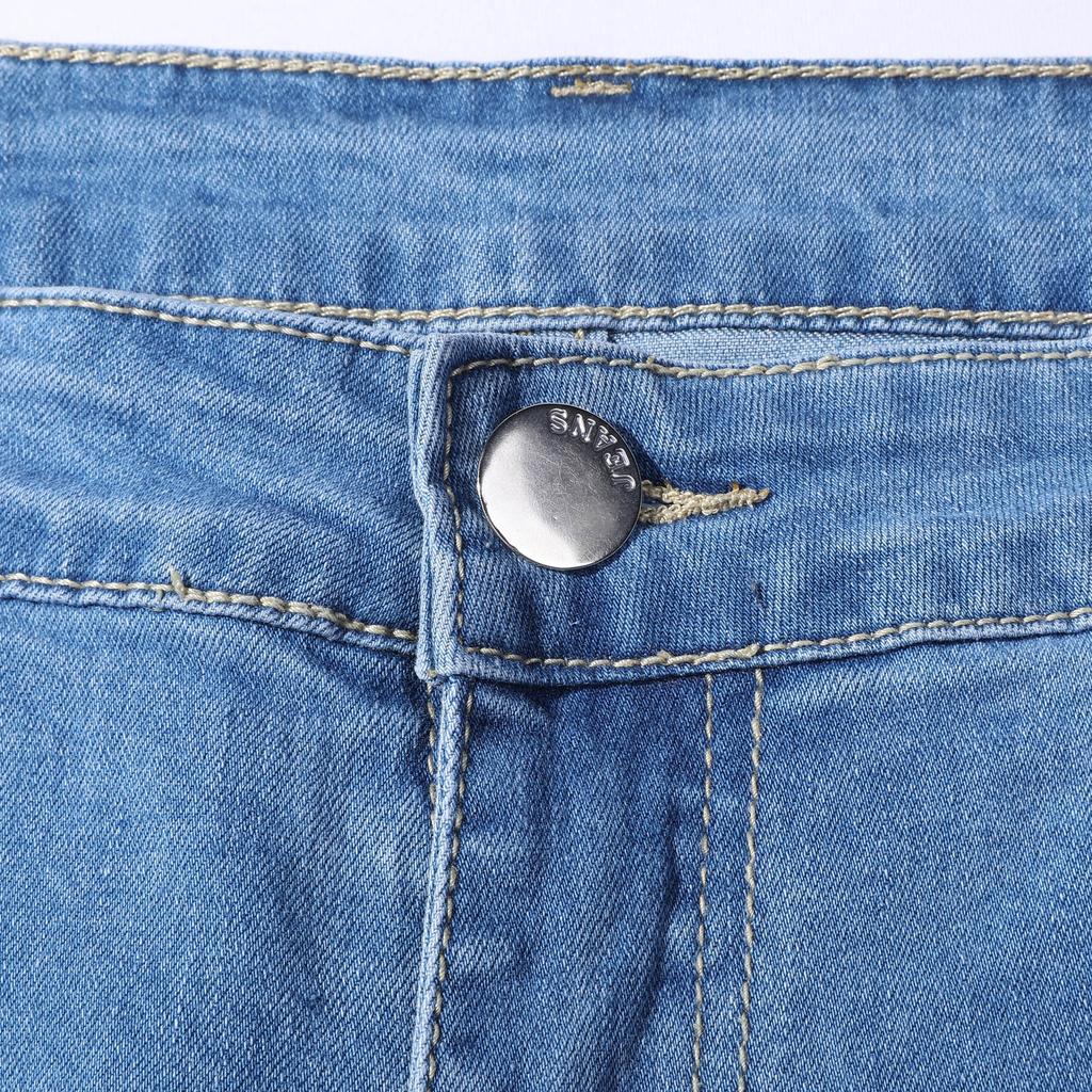 Blugi de modă pentru bărbați de primăvară cu găuri și blugi subțiri la modă