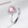 Valentine's Day Gift Red Heart 925 Sterling Silver Elegance Ring For Women Jewelry Rings For Wedding Party
