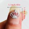 50 Pcs Mini Multiple Styles Of Silver Crowns Series Nail Art Flatback Resin Figurines Diy Atures Scrapbook Decor Crafts A137