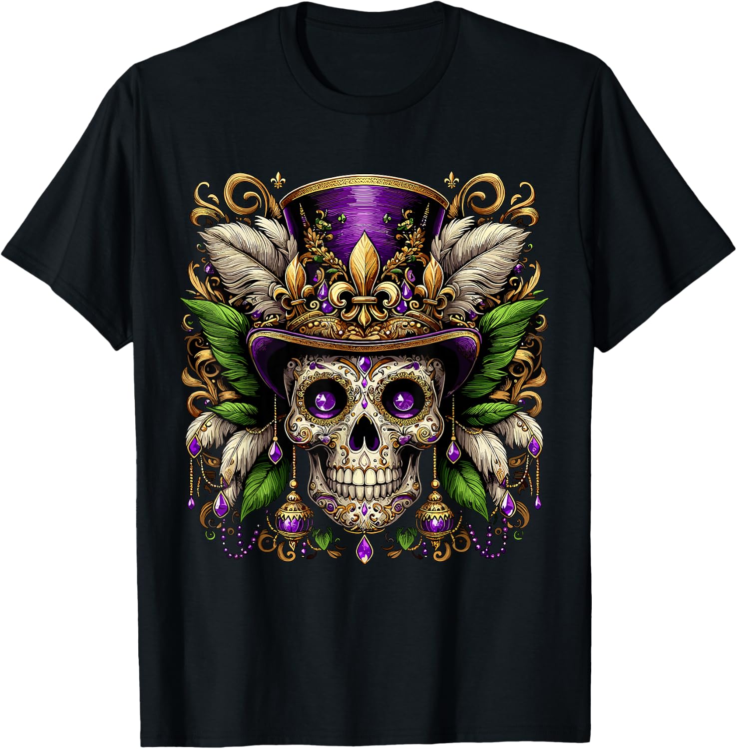 Sugar Skull Carnival Halloween T-Shirt XXL
