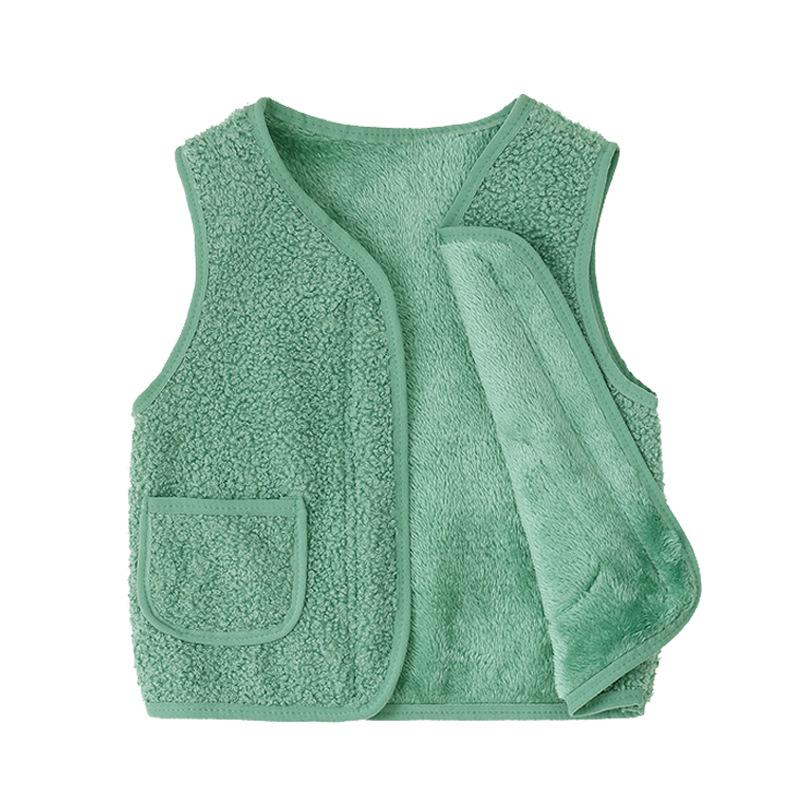 Kids' Lambswool Fleece Vest for Boys & Girls - Warm, Double-Sided for Indoor/Outdoor, Autumn/Winter, Sizes Infant to Medium.