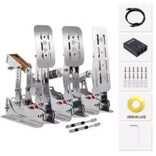 Pedály SIMJACK PRO, Závodní pedály pro simulátory, Závodní simulátor pro PC, Tlakový senzor, Snímač zatížení, HE Hydraulický pedál