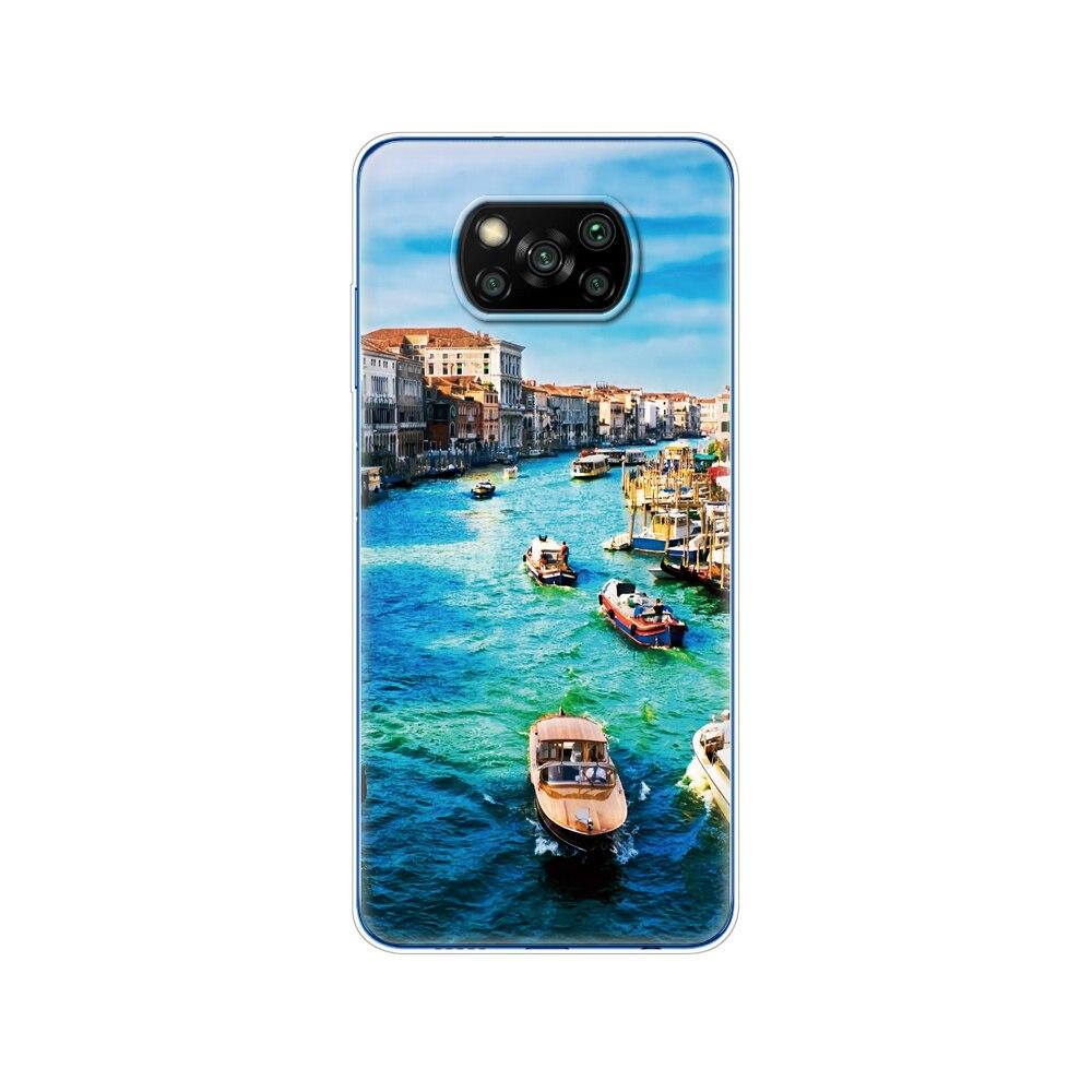 Für Xiaomi Poco X3 NFC x3 pro Hülle Silikon Weiche Rückseite TPU Bumper für Poco X 3 NFC 6.67'' Global Handyhülle Winter Schnee Weihnachten