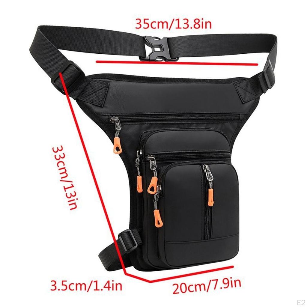 Men Waist Bag Crossbody Fanny Pack Motorcycle Drop Leg Multifunctional Portable Hip for