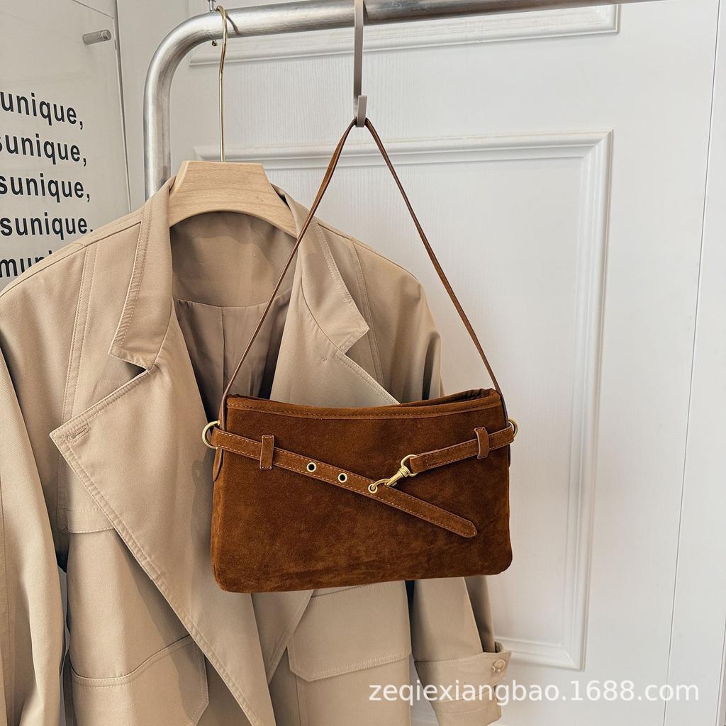 Korean texture matte 2025 new retro bag women's shoulder underarm bag casual commuter bag small square bag