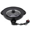 2 i 1 Non Stick elektrisk grill og varm gryte med glasslokk