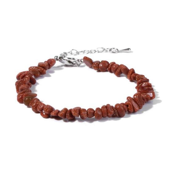 Women Bracelet Irregular Beads Decor Adjustable Length Non-fading Bracelet Wrist Jewelry Versatile