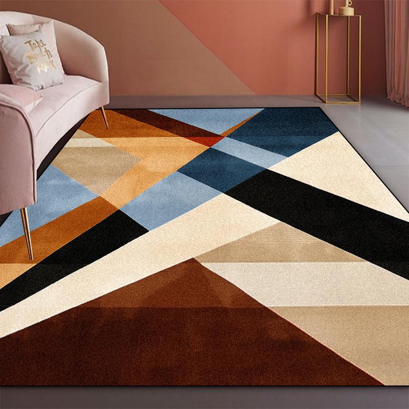 Home Decoration Geometry Carpets Living Room Sofa Area Rugs Modern Light Luxury Large Carpet Bedroom Cloakroom Corridor Foot Mat