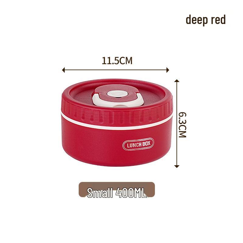 Round Multi-layer Stainless Steel Insulated Bento Box with Lid - Microwaveable Lunch Container for Office and Students.
