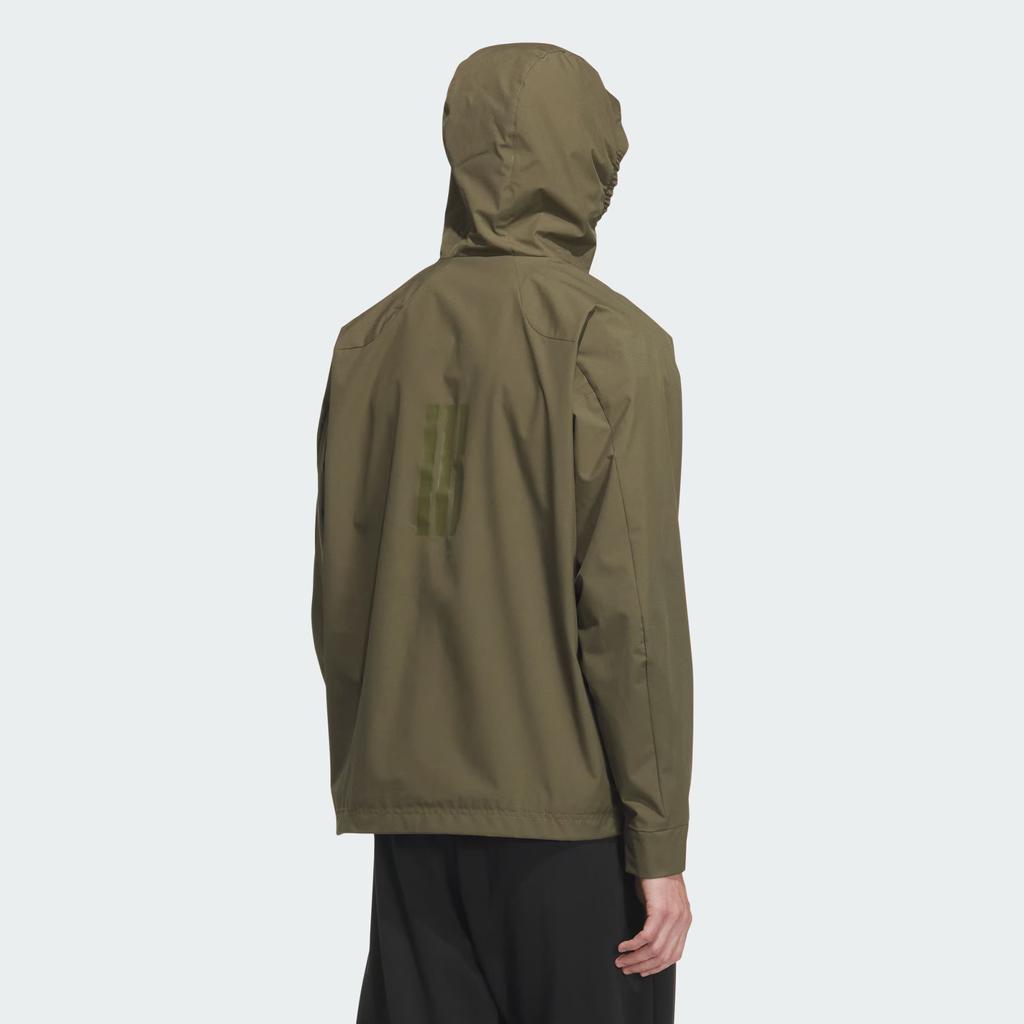 Adidas Modern Tech Warm Water Resistant Windproof Loose Fit Hooded Zip Long Sleeve Jacket Men Jacket Rock-Olive-Green KB7625