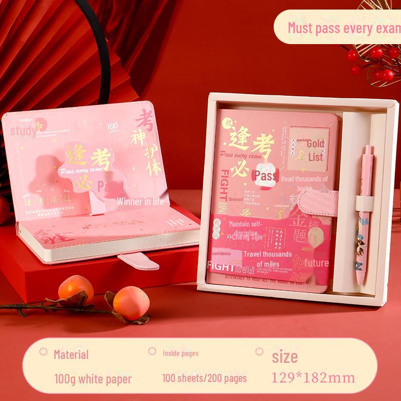 Gold List Notebook Gift Set: National Tide Stationery for College Exam Success - Perfect Birthday Souvenir
